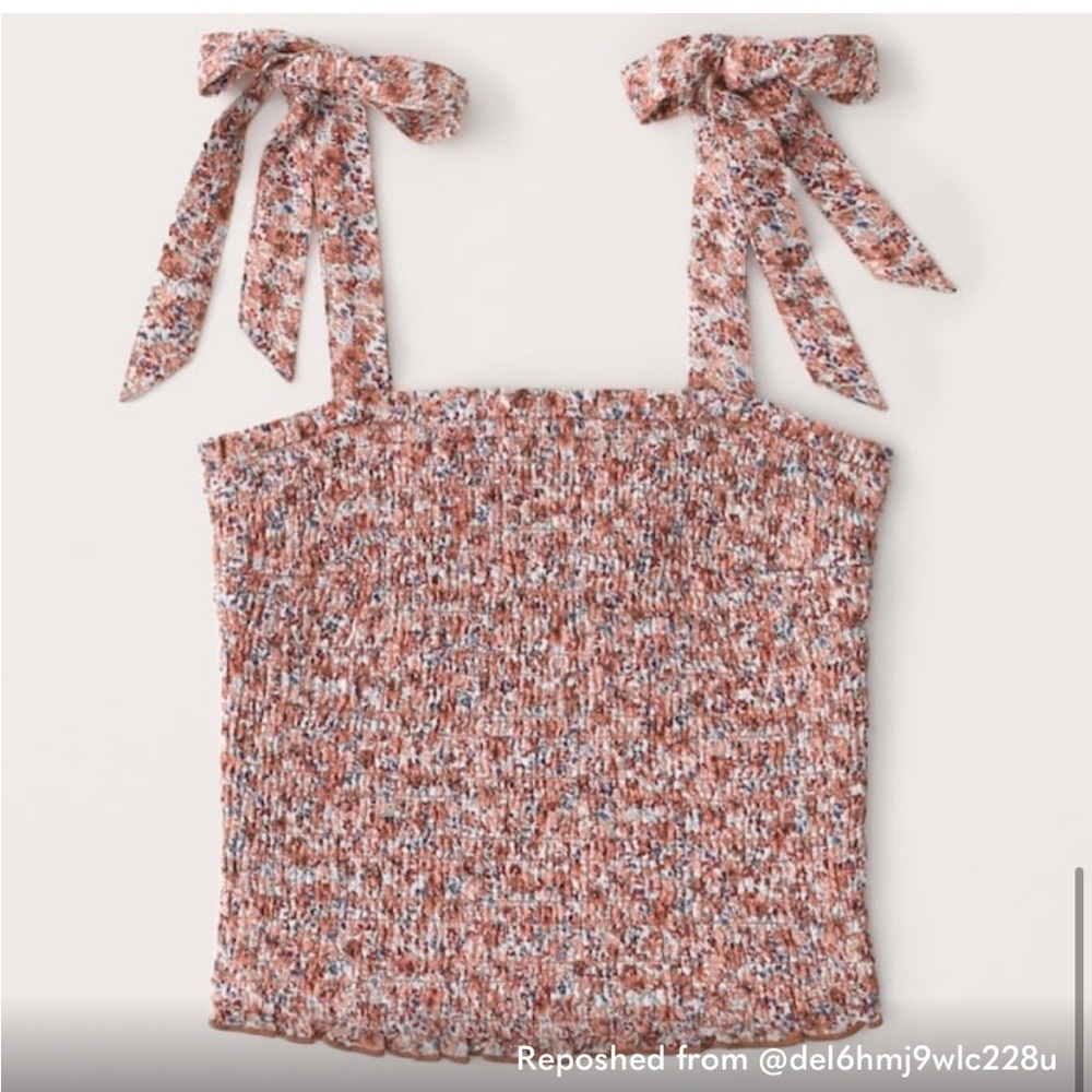 Abercrombie floral smocked tank